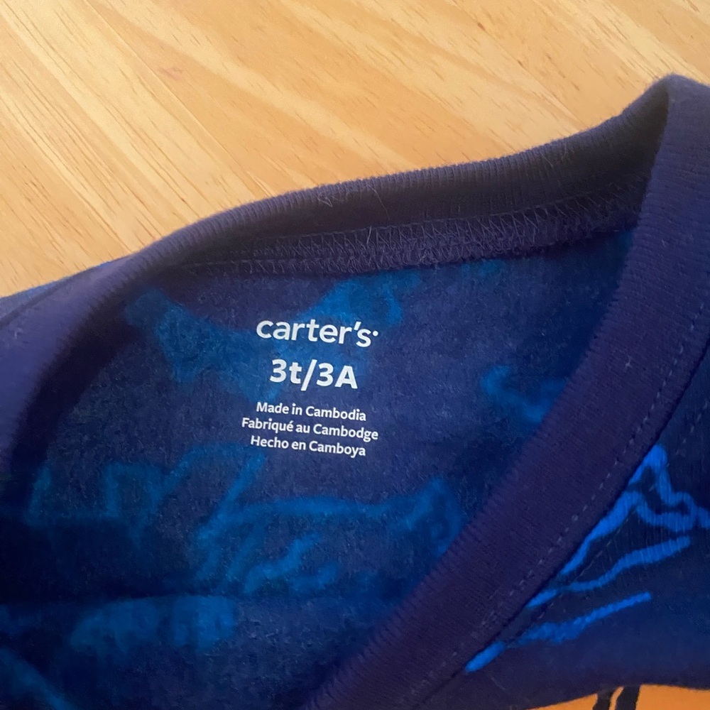 Carter's Navy Dinosaur PJ Set - Picture 2 of 2